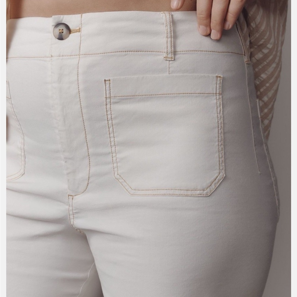 The Collette Crop Wide Leg Pants: Contrast Stitch Edition - Picture 4 of 9